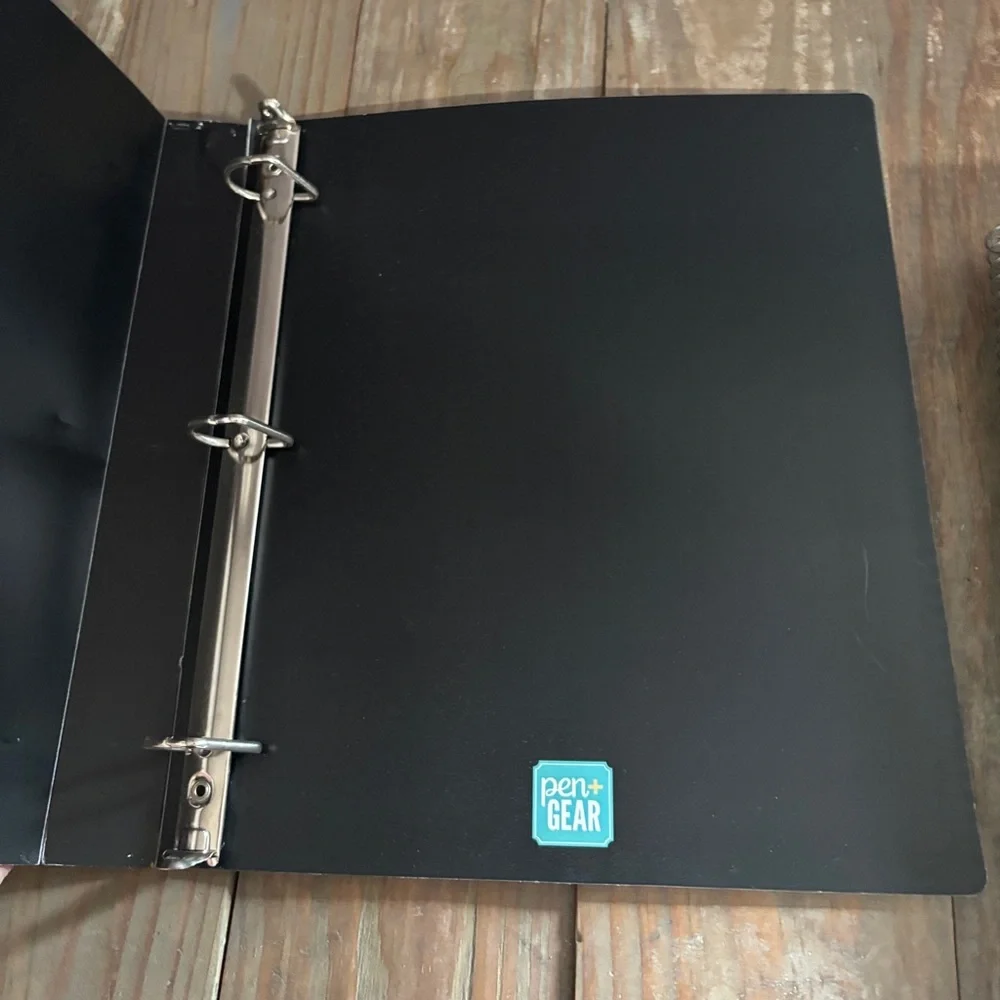 New Colorful Spiral Notebooks, happy face 3 ring binder and Scissors Set